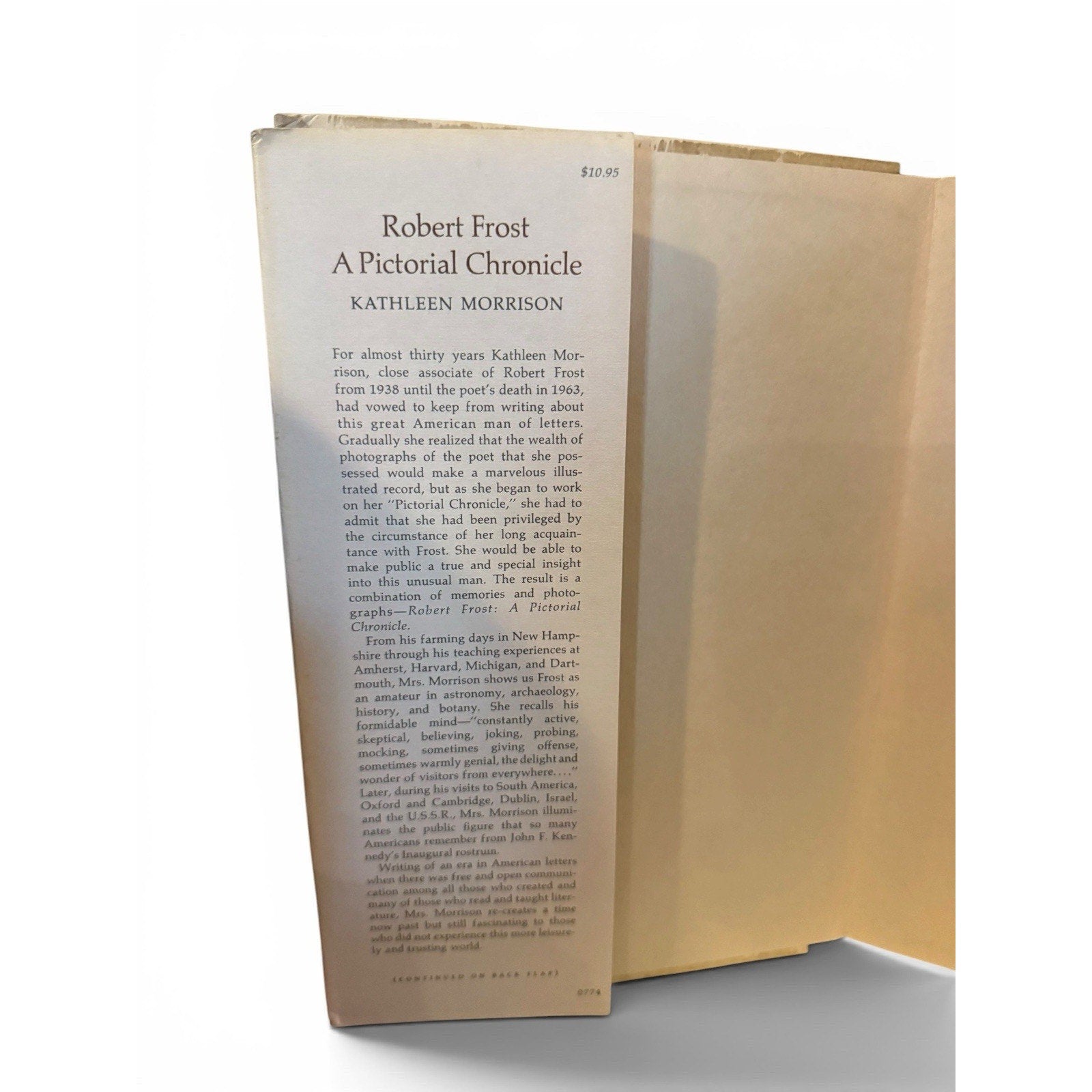 Kathleen Morrison ROBERT FROST : A Pictorial Chronicle Book Club Edition 1st P