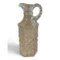 Vintage Anchor Hocking Glass Cruet Diamond Pattern No Stopper 6.25”