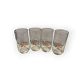 (4) Pfaltzgraff Tea Rose Libbey Tea Glasses Tumblers - 14oz - Beautiful!