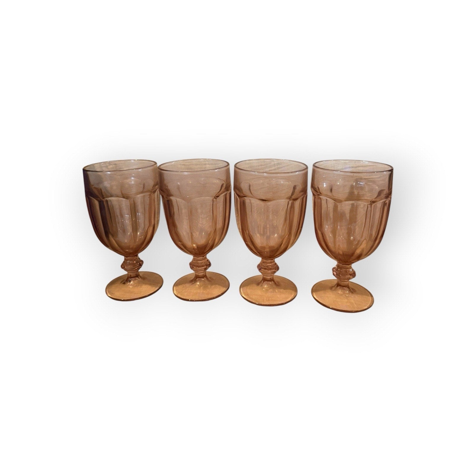 Libbey Set Of 4 Duratuff Gibraltar Pink Iced Tea Glasses Plum Pink Glasses