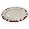 Vintage Shenango Red Laurel Leaf Serving Platter