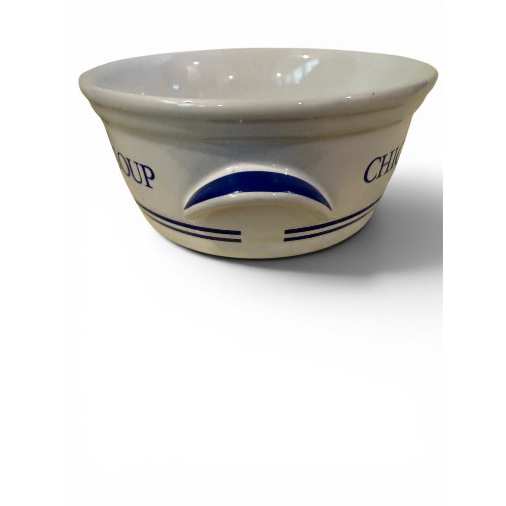 FTD Chicken Soup Bowl Get Well Series Blue Chicken With Handles Made In Korea