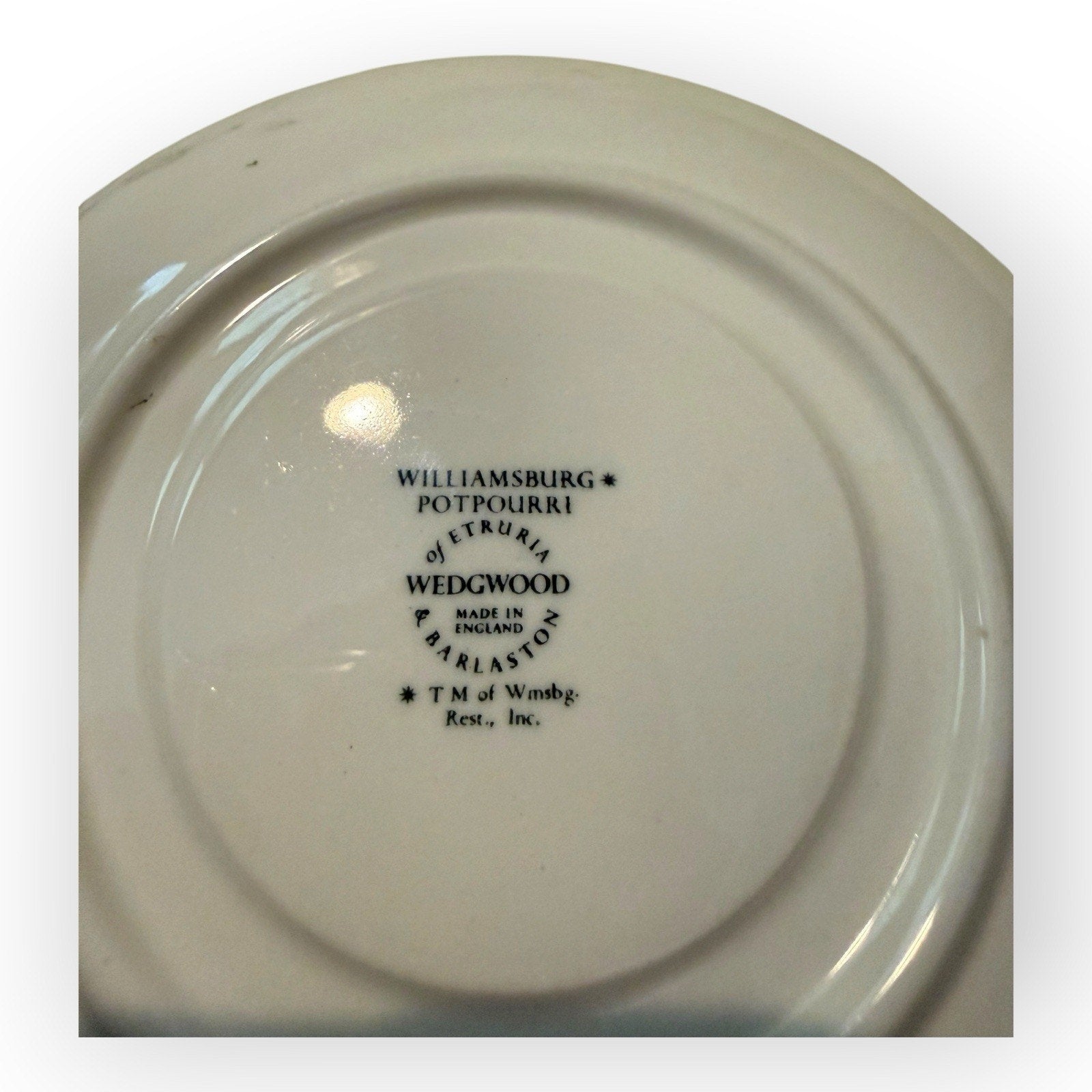 Wedgwood Williamsburg Potpourri Replacement Saucer