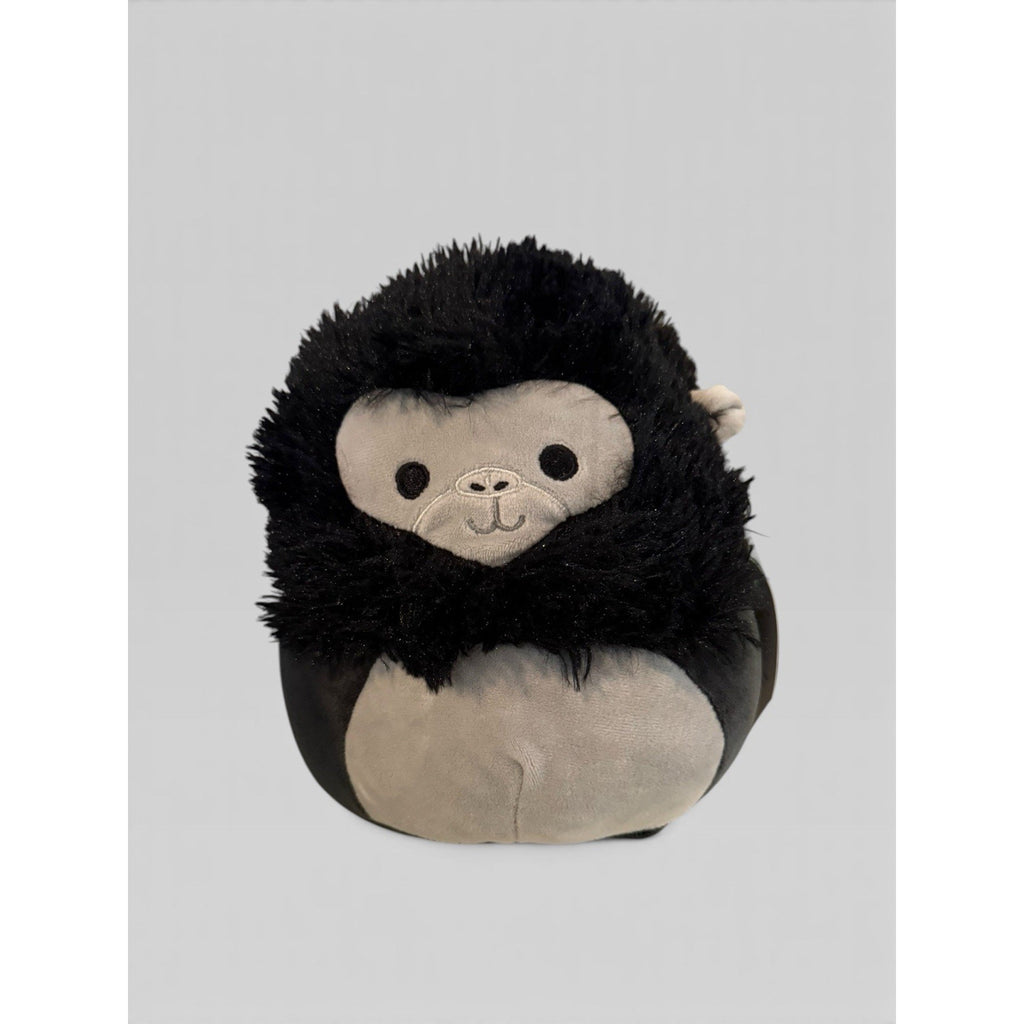 Squishmallow Black Gray Ape Gorilla Fuzzy Hair Plush Stuffed Animal Toy 8" EUC