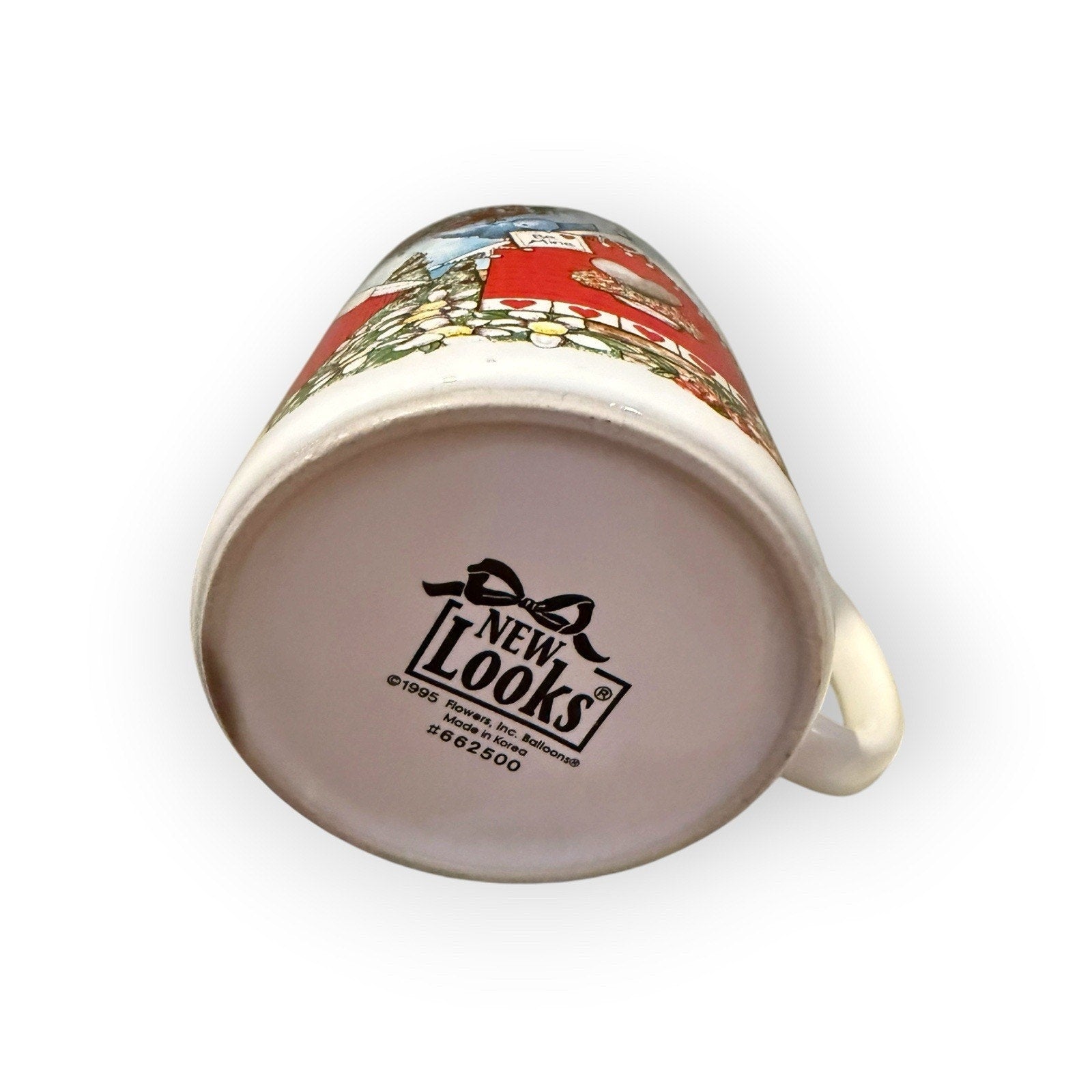 VINTAGE 1995 VALENTINE BE MINE FLOWERS INC NEW LOOKS 12 OUNCE COFFEE CUP MUG