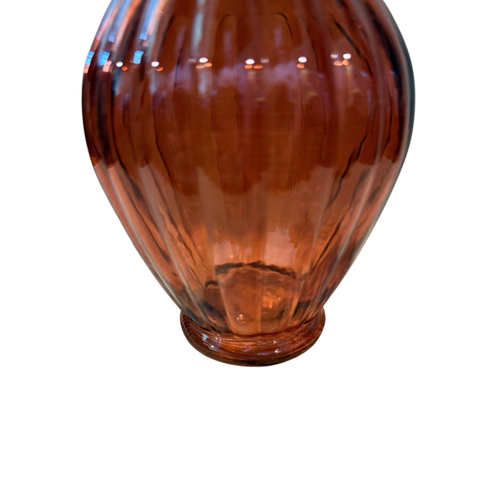 Amber Glass Flower Vase for Fresh or Artificial Flowers Home Decor Centerpiece 8
