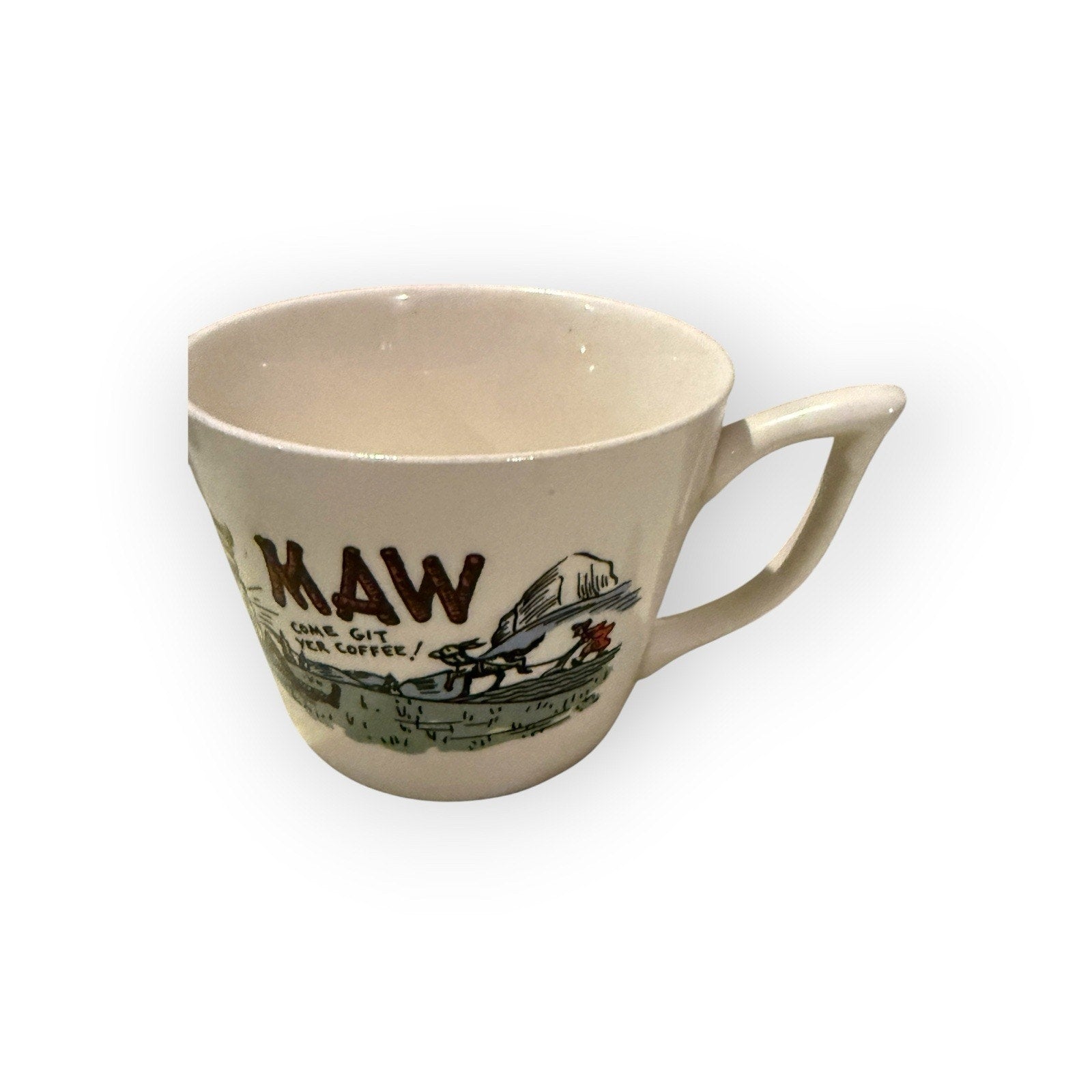 Maw Come Get Yer Coffee Mug VTG Funny Farming Homesteaders Plowing Cottagecore