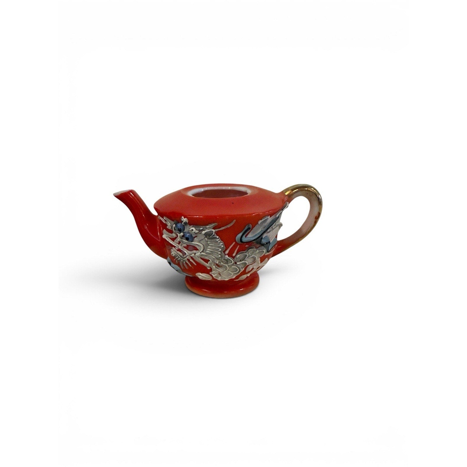 Small Teapot Teacup Cup Saucer Demitasse Coffee Japan Inoclay Dragon8576
