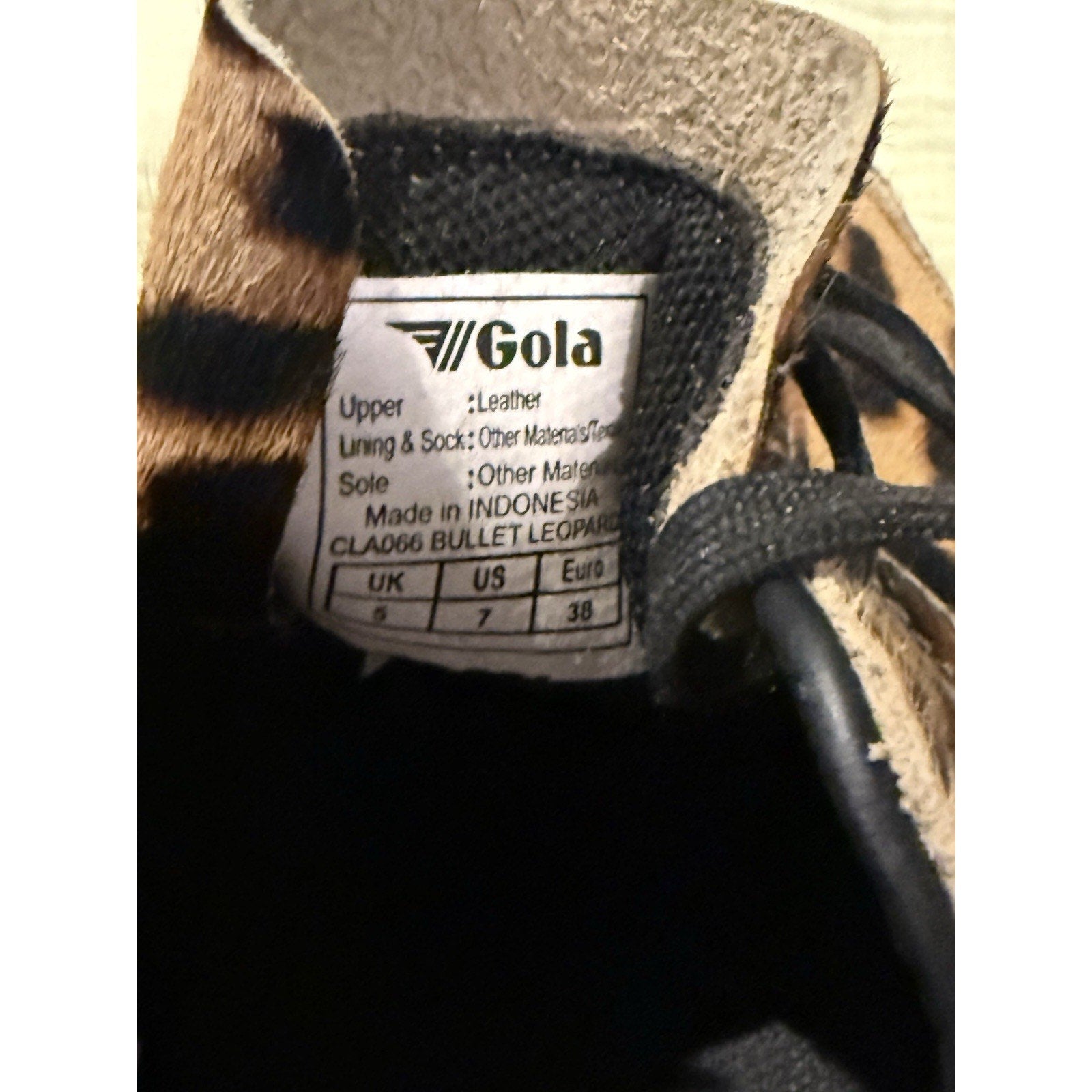 J Crew Gola Bullet Leopard Calf Hair Gum Sole Sneakers Trainers 6