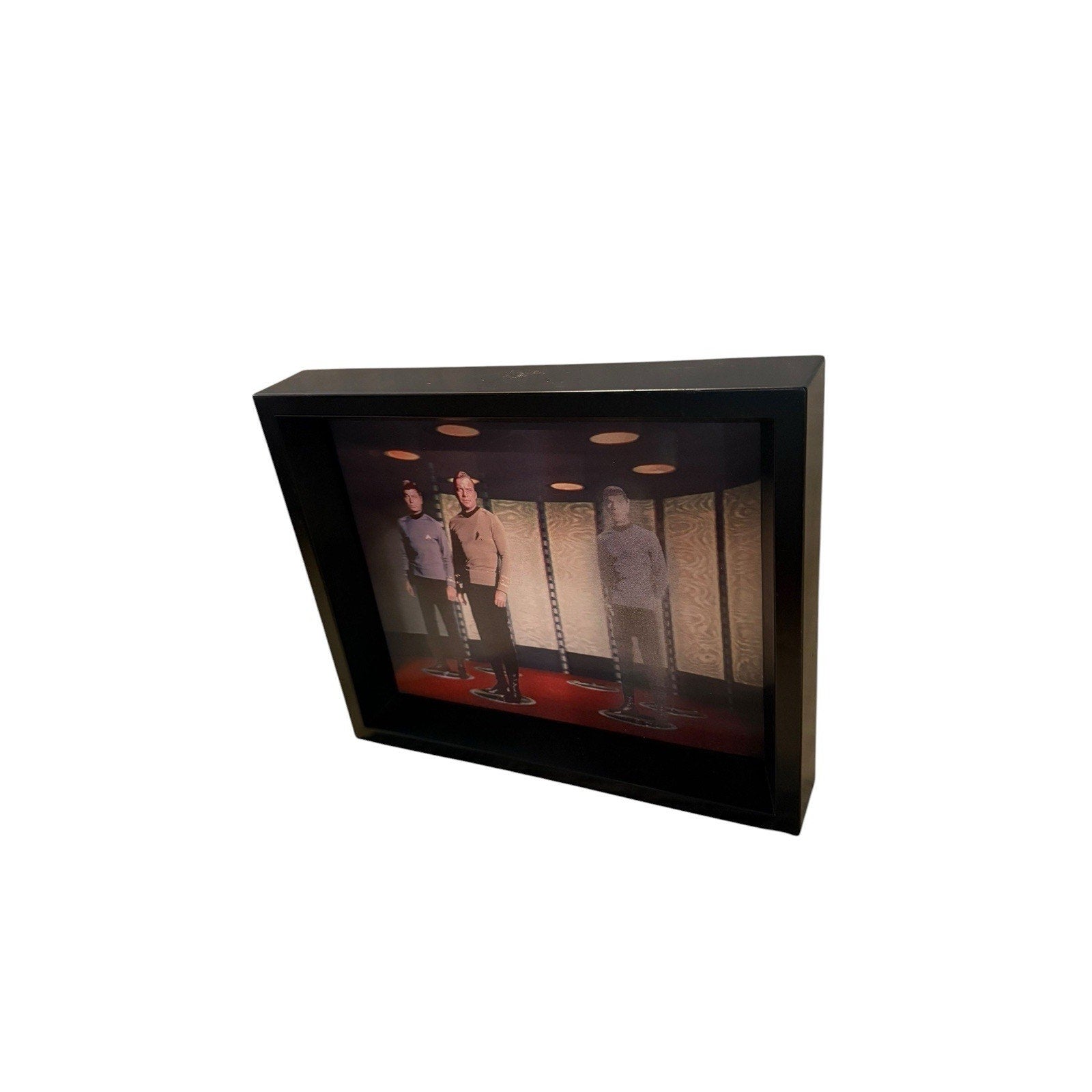 Star Trek Lenticular Shadow Box Wall Hanging TOS The Original Series Beam Me Up