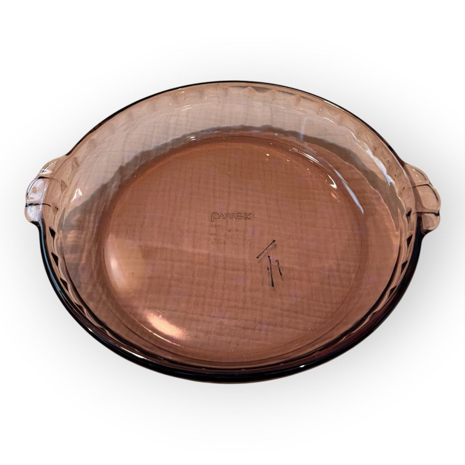 Vintage Pyrex Deep-Dish Pie Plate in Cranberry Model 229