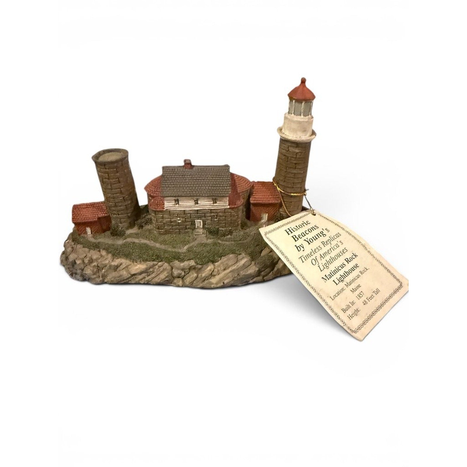 Young's Inc. American Heritage Matinicus Rock Lighthouse Replica
