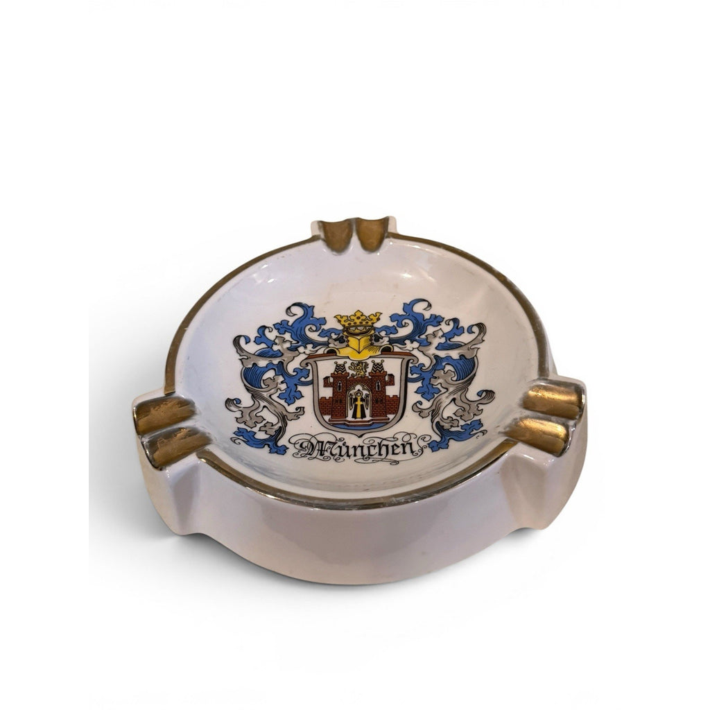 Vintage German Ashtray “Munchen” Frauenkirche und Rathaus Rep . Edwin Suoboda