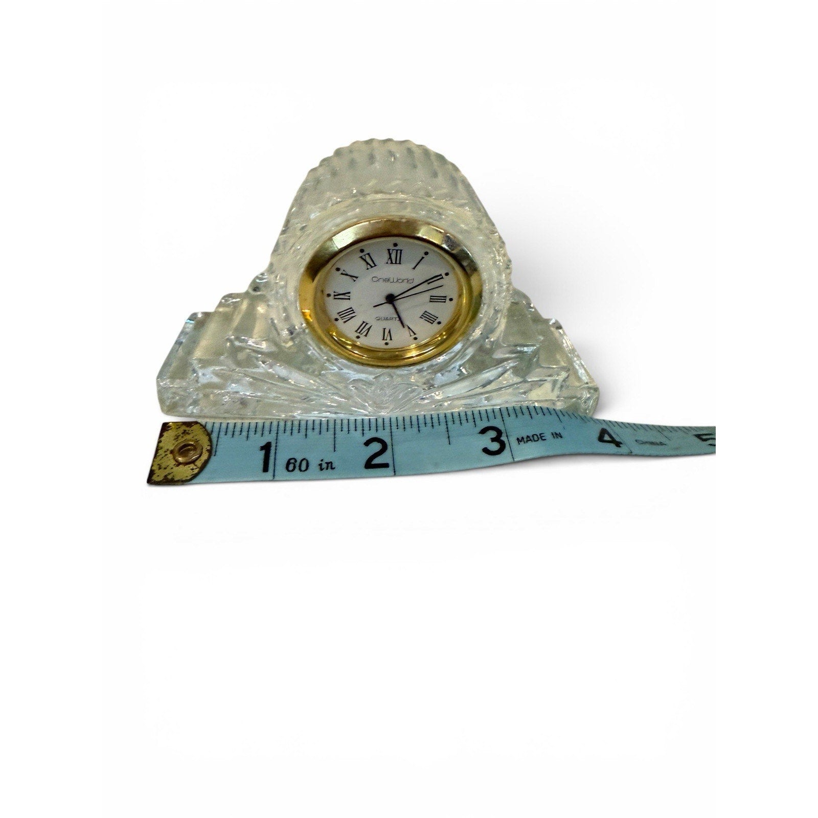 One World Crystal Mini Mantel Clock – Quartz Movement