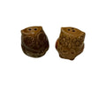 Mini Salt and Pepper Shakers Set Ceramic 70’s Retro Owls