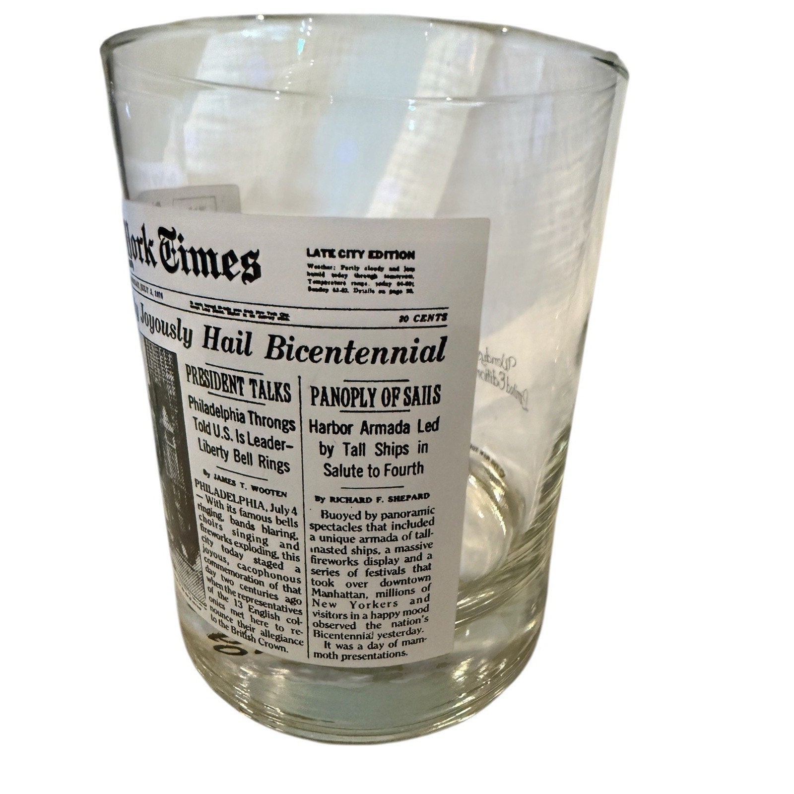 Wendy's New York Times Olympic Columbia Bicentennial Glass Limited Edition Lot 3