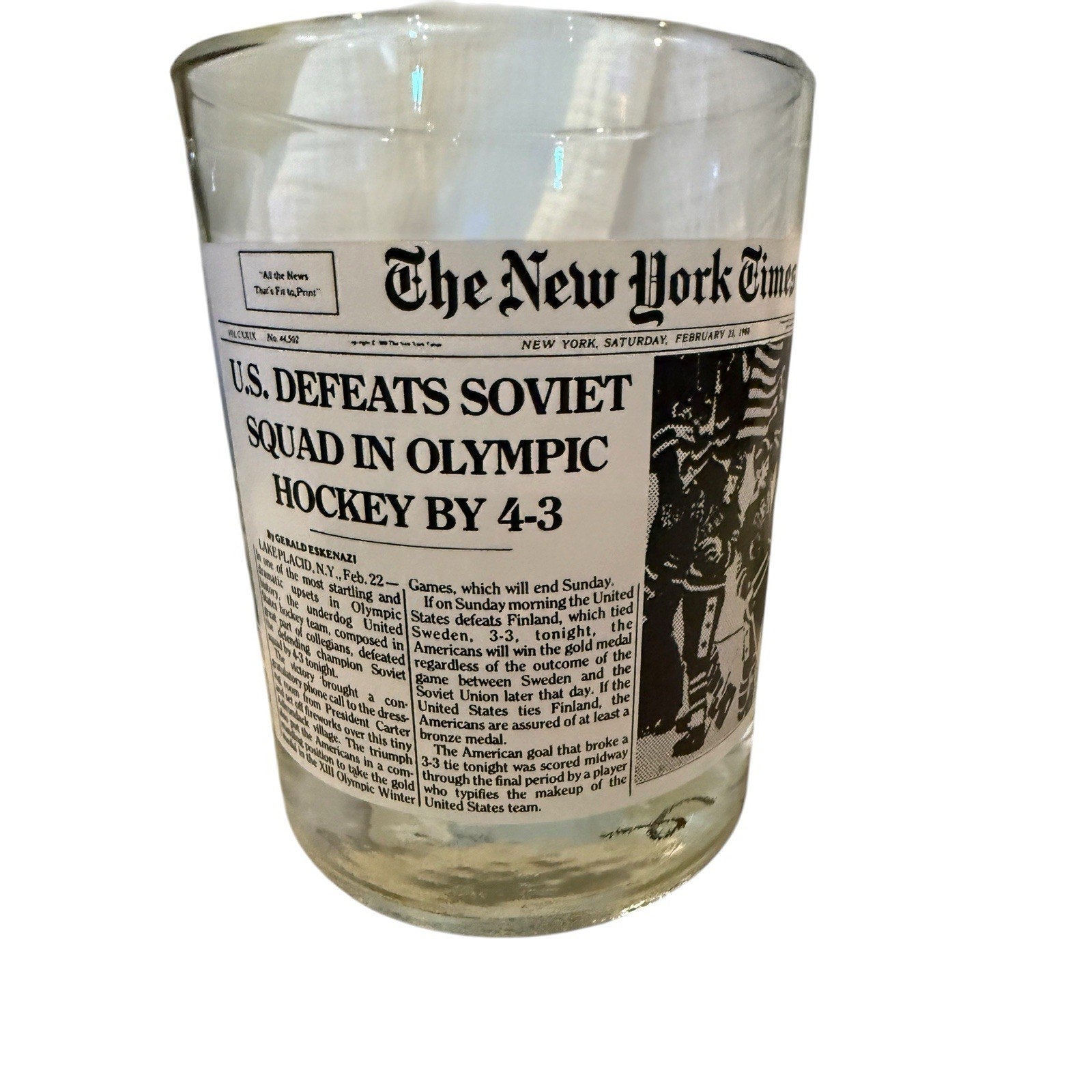 Wendy's New York Times Olympic Columbia Bicentennial Glass Limited Edition Lot 3