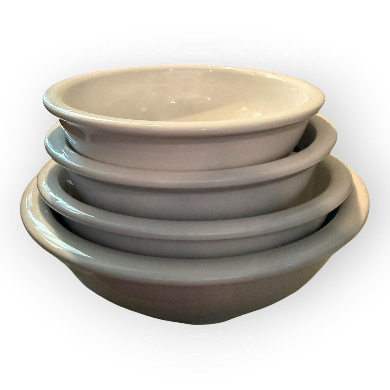 Pier 1 Imports White Farmhouse Nesting Mixing Bowls (4)