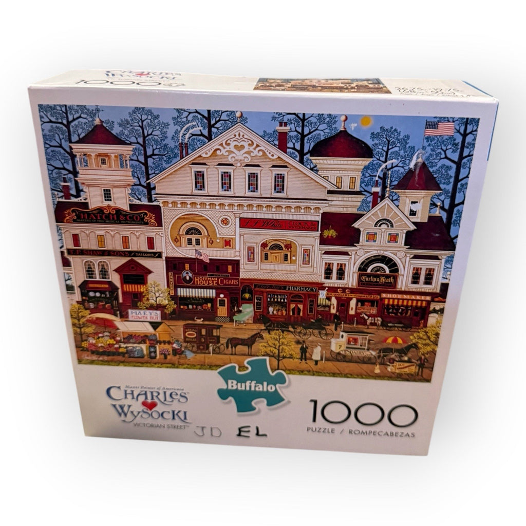 Charles Wysocki 1000 pc Buffalo Puzzles. Victorian Street.