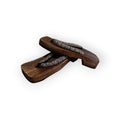 Japanese Men's Wooden Geta Sandals Traditional Footwear with Patterned Straps