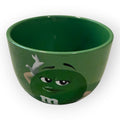 M & M's Green Snack Bowl. 10 oz. Ceramic. 3" Tall. 2016