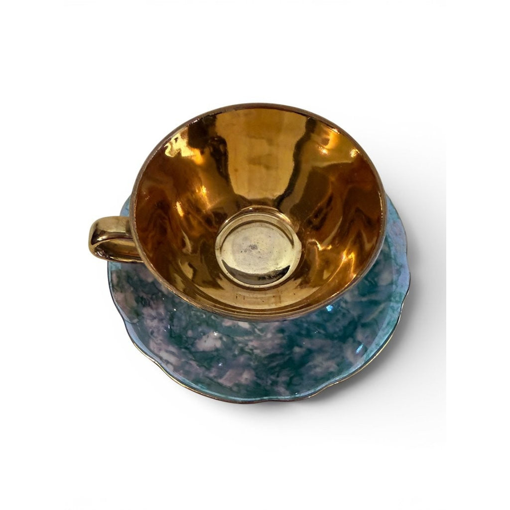 Vintage Iceland Map Teacup and Saucer Set