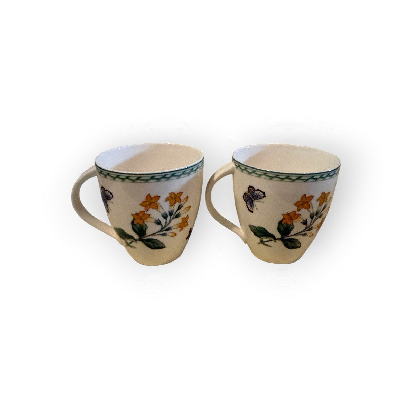 Set Of 2 MIKASA ULTIMA+ Super Strong Fine China GARDEN GALLERY Cups