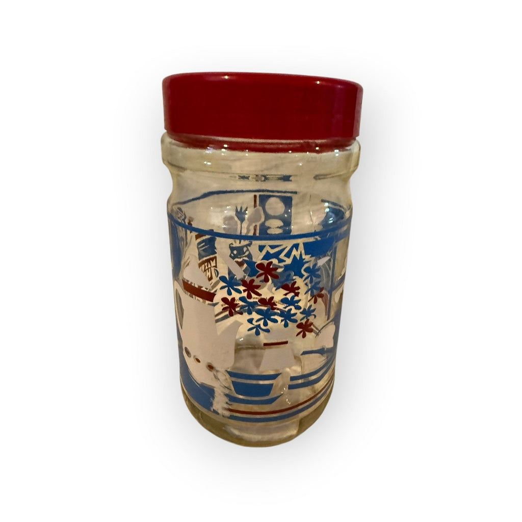 VTG MCM Maxwell House Instant Coffee Glass Jar Country Kitchen Anchor Hocking