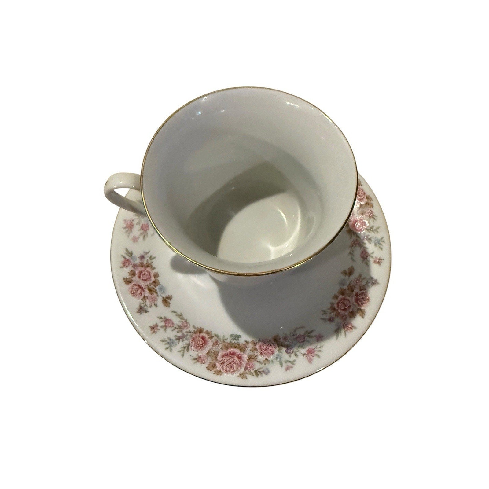 Remington China By Red Sea Coffee Tea Cup & Saucer Gold Trim Rose Floral (BX5)
