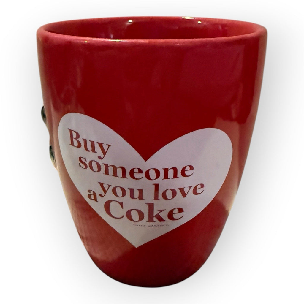 Vintage Coca-Cola Buy Someone You Love a Coke w/Polar Bear Paw & Heart Red Mug