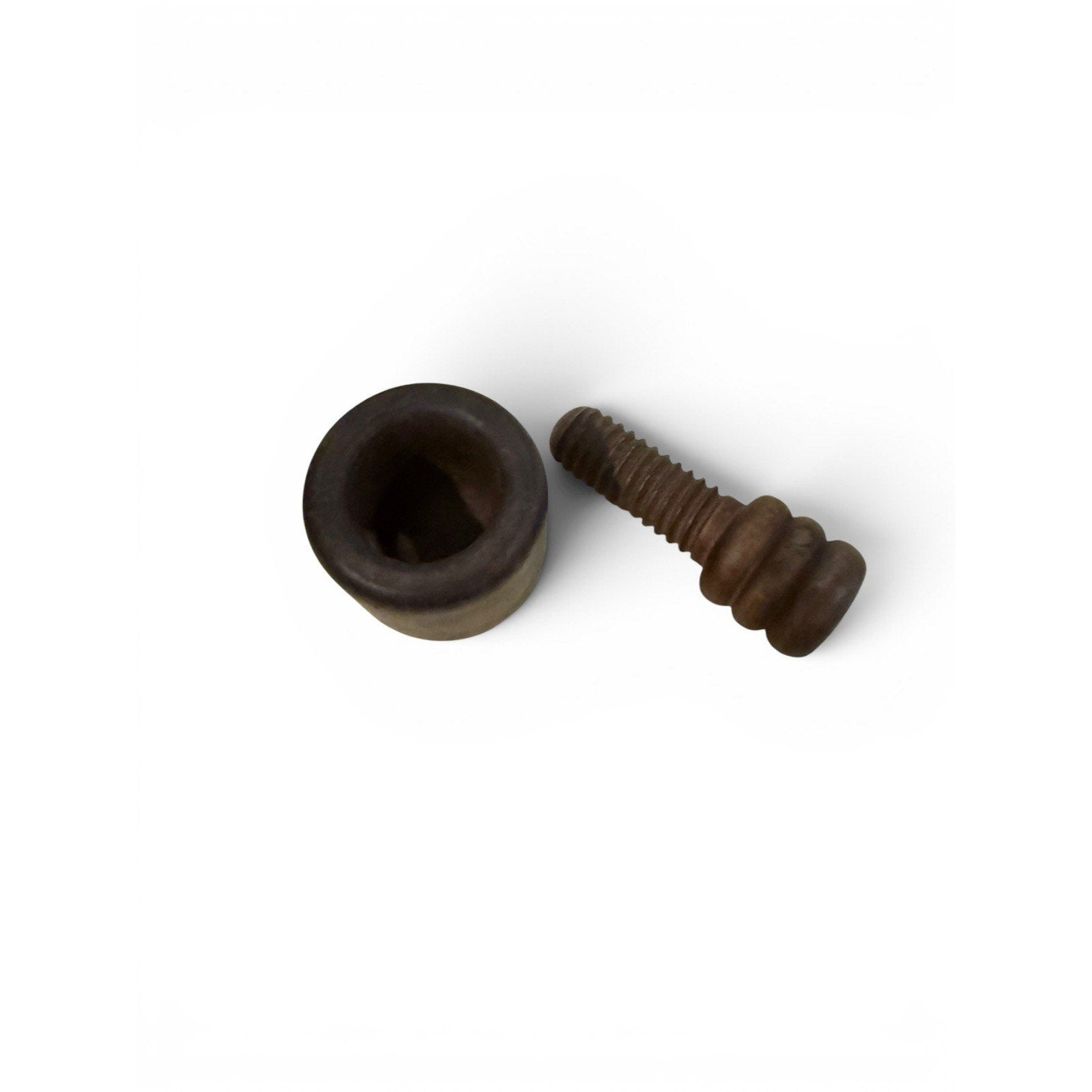 Vintage MCM Solid Wood Hand Screw Type Nutcracker Italy Primitive Italian