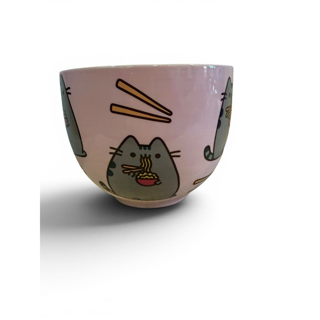 PUSHEEN Cat Pink Stoneware 20 Oz Ramen Noodle Bowl Only