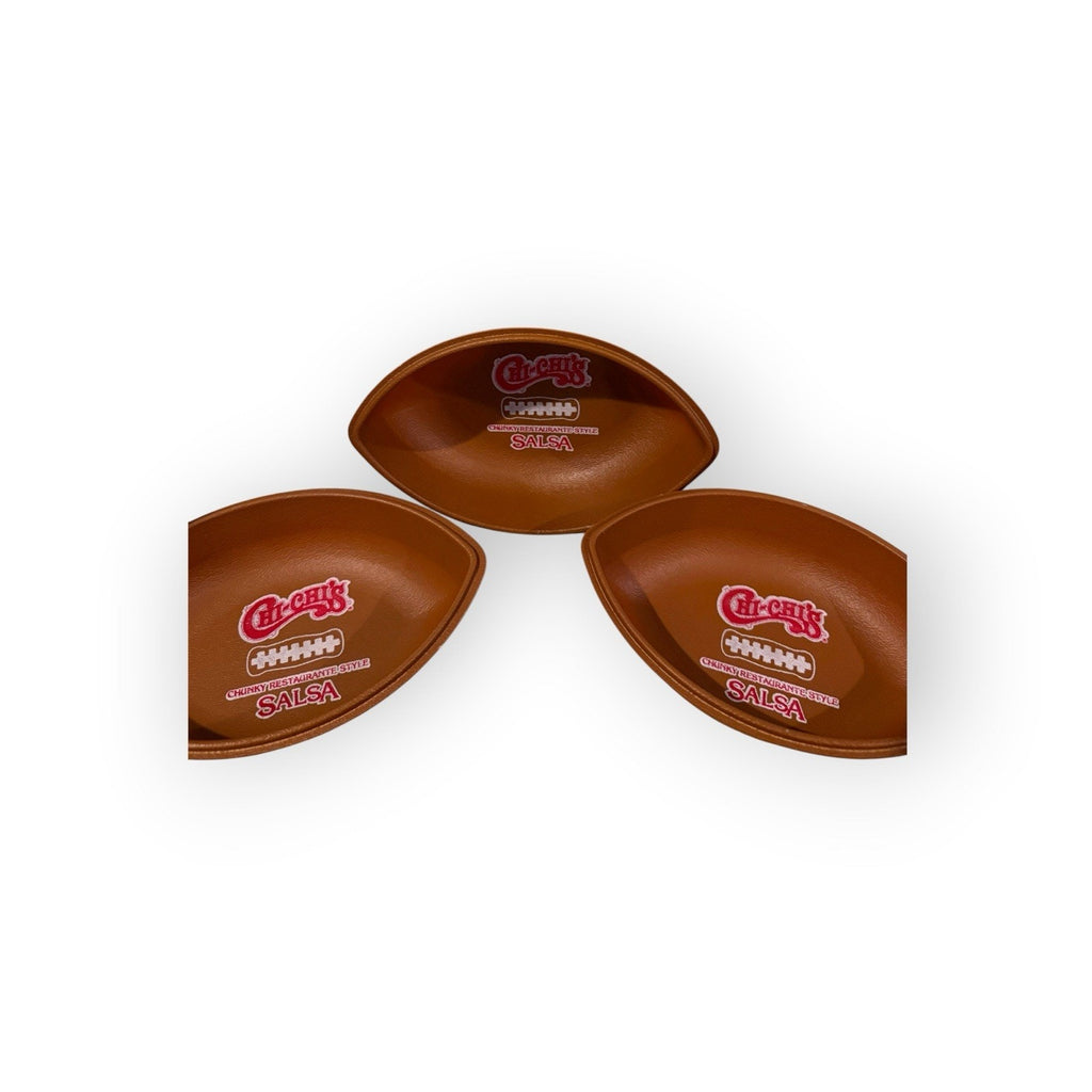 Rare Chi-Chi's Restaurant Football shaped Salsa Bowls (3)
