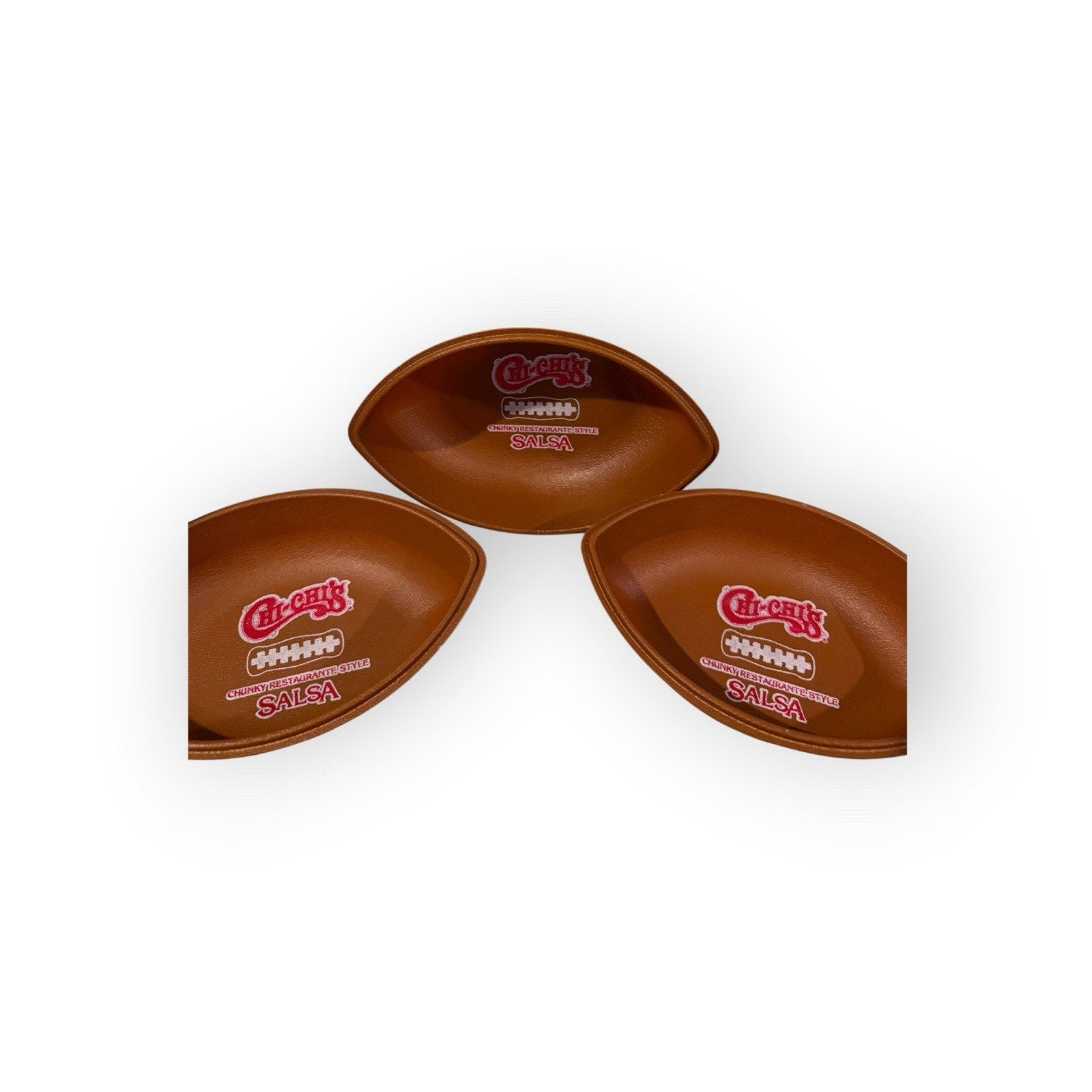 Rare Chi-Chi's Restaurant Football shaped Salsa Bowls (3)