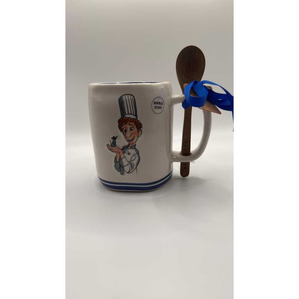 Rae Dunn - Disney Pixar - CHEF Mug With Wooden Spoon - DOUBLE SIDED