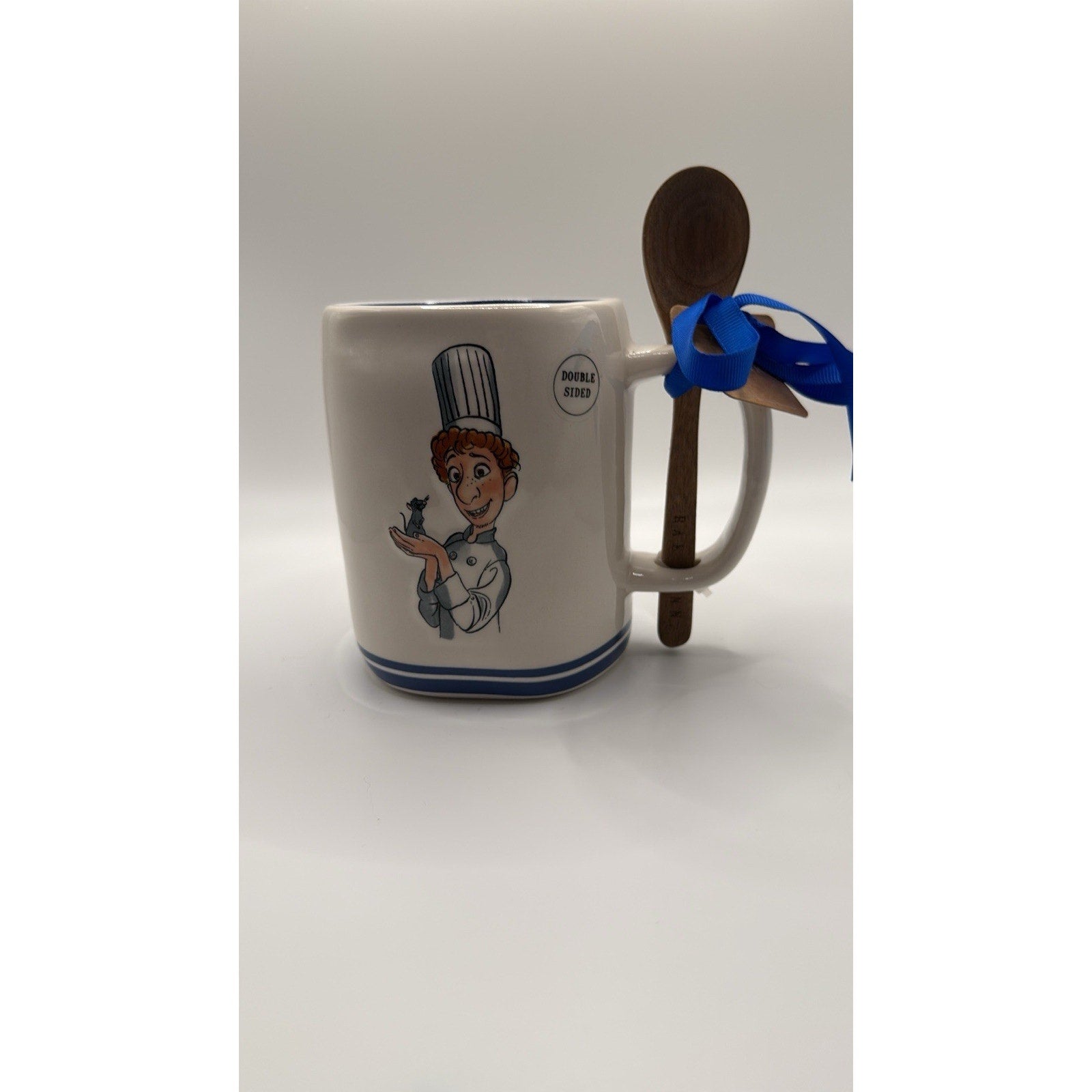 Rae Dunn - Disney Pixar - CHEF Mug With Wooden Spoon - DOUBLE SIDED