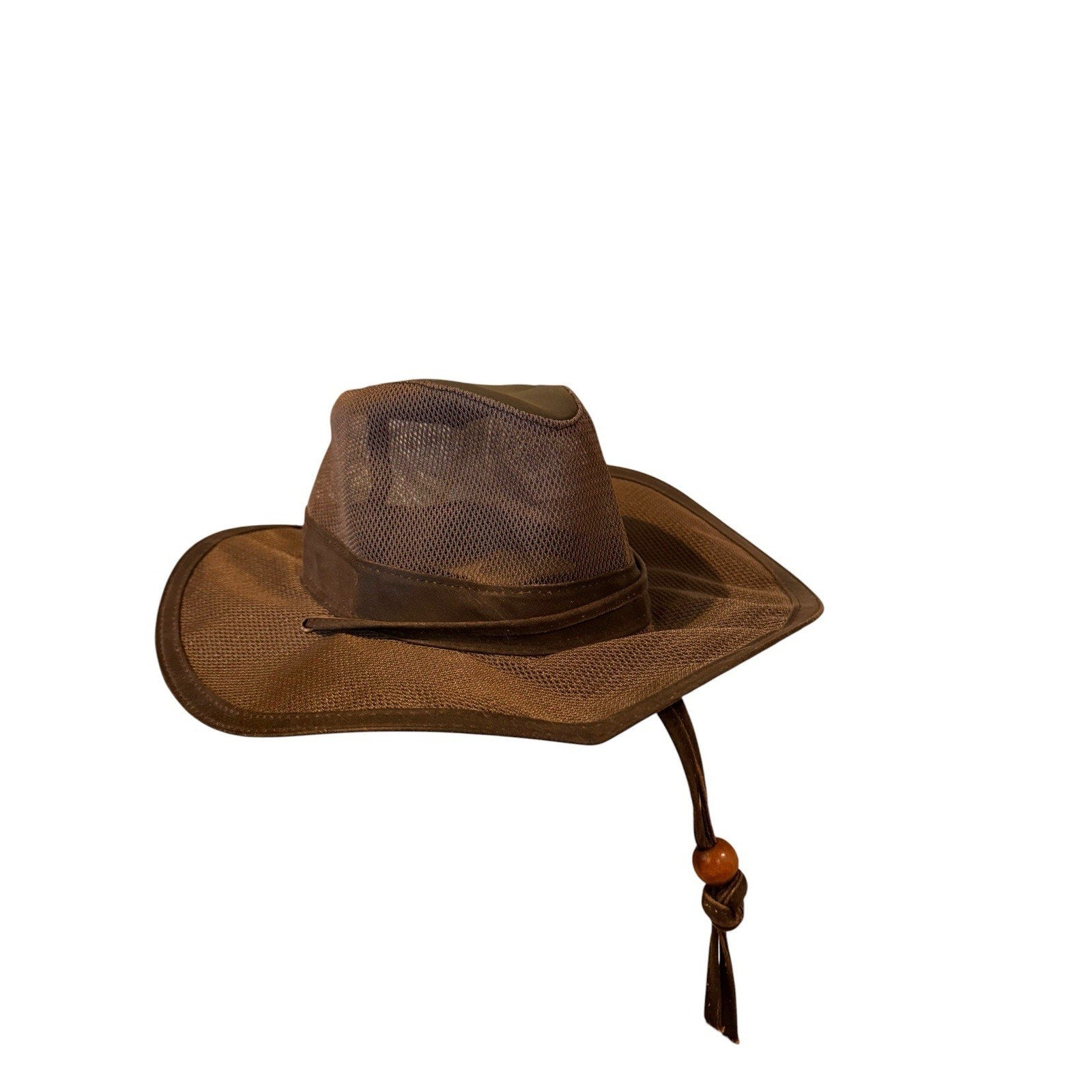 J Hats Mesh Crown Fishing Safari Hiking Henchel Boonie Hat Green Chin Strap