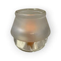 STERNO Chatterly VINTAGE Frosted Candle Votive Heavy Glass