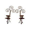 Contemporary Metal Wall Sconce Swirl Pattern Wall Mounted Candle Holder