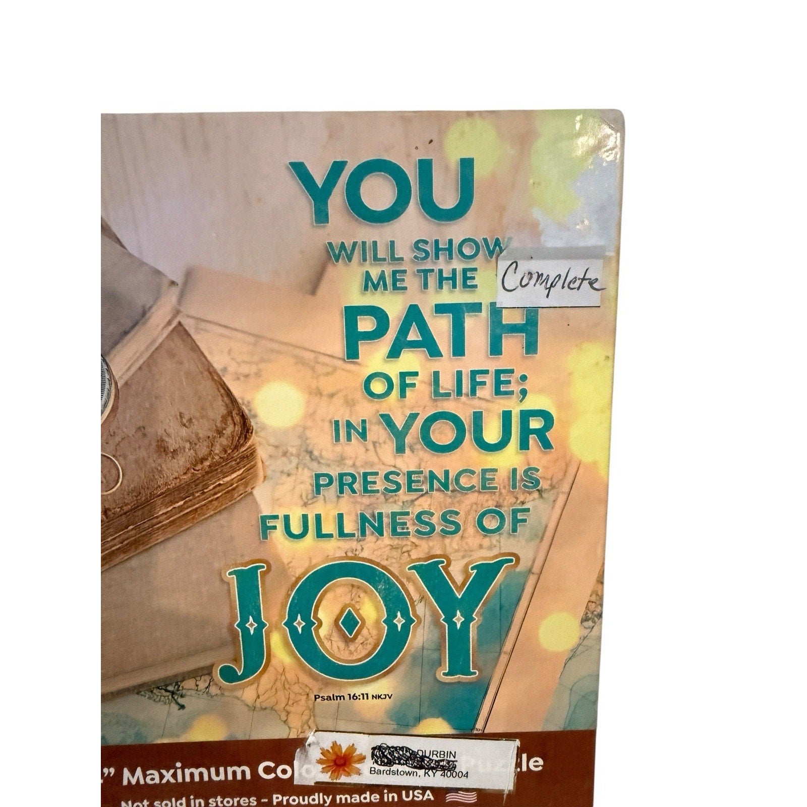 Gods Joy Fair Hope Promise Puzzle Psalm 16:11 Path of Your Life Fullness Joy