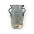 Clear Glass Milk Jug / Vase with Handles, 3 Lbs 14 oz Heavy Glass Milk Jug, Vase