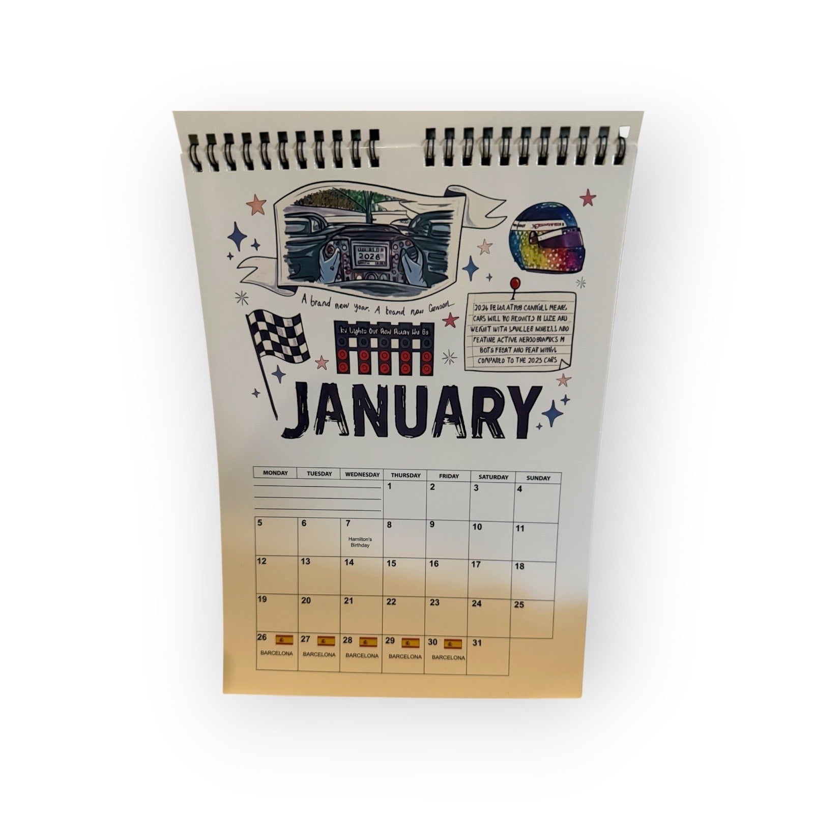 Little Ren Studios Formula One Race Calendar 2026