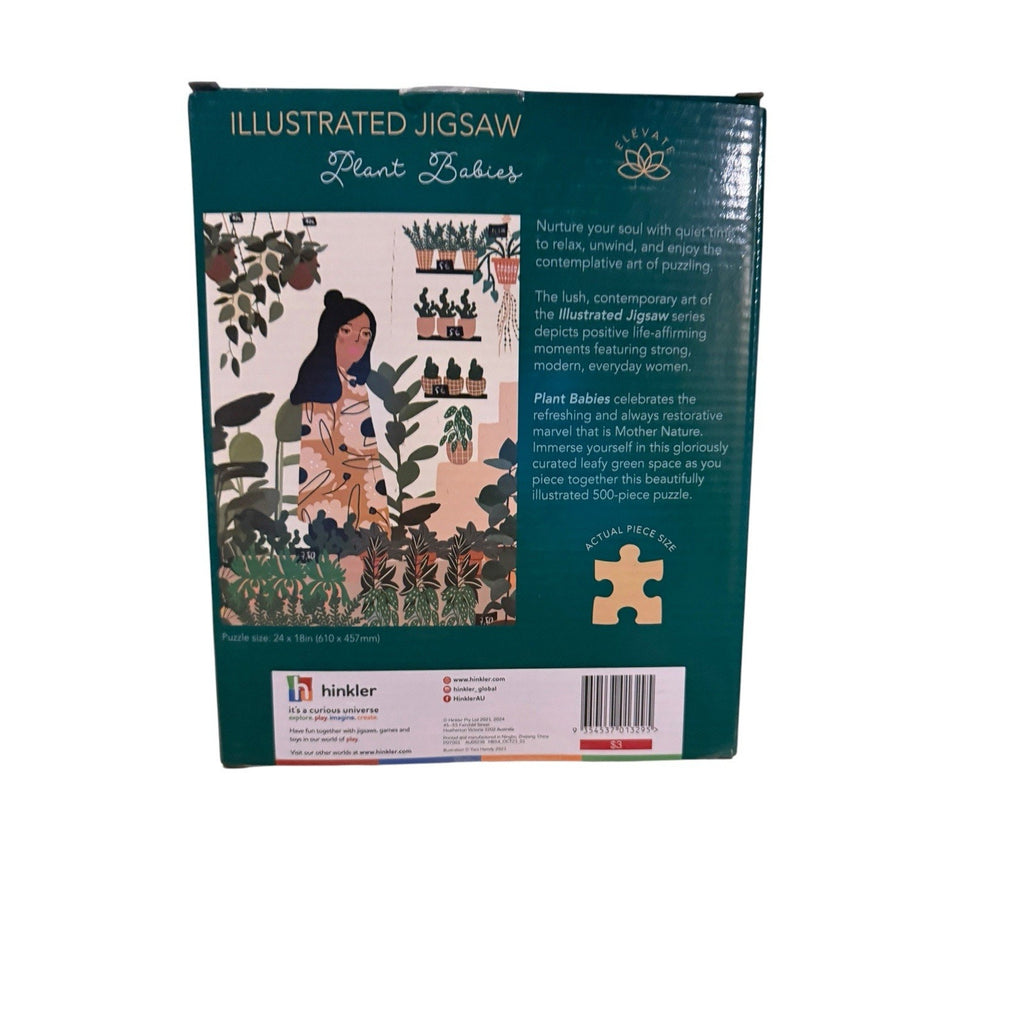 Elevate Plant Babies 500 Piece Botanical Illustrated 24” x 18” Jigsaw Puzzle