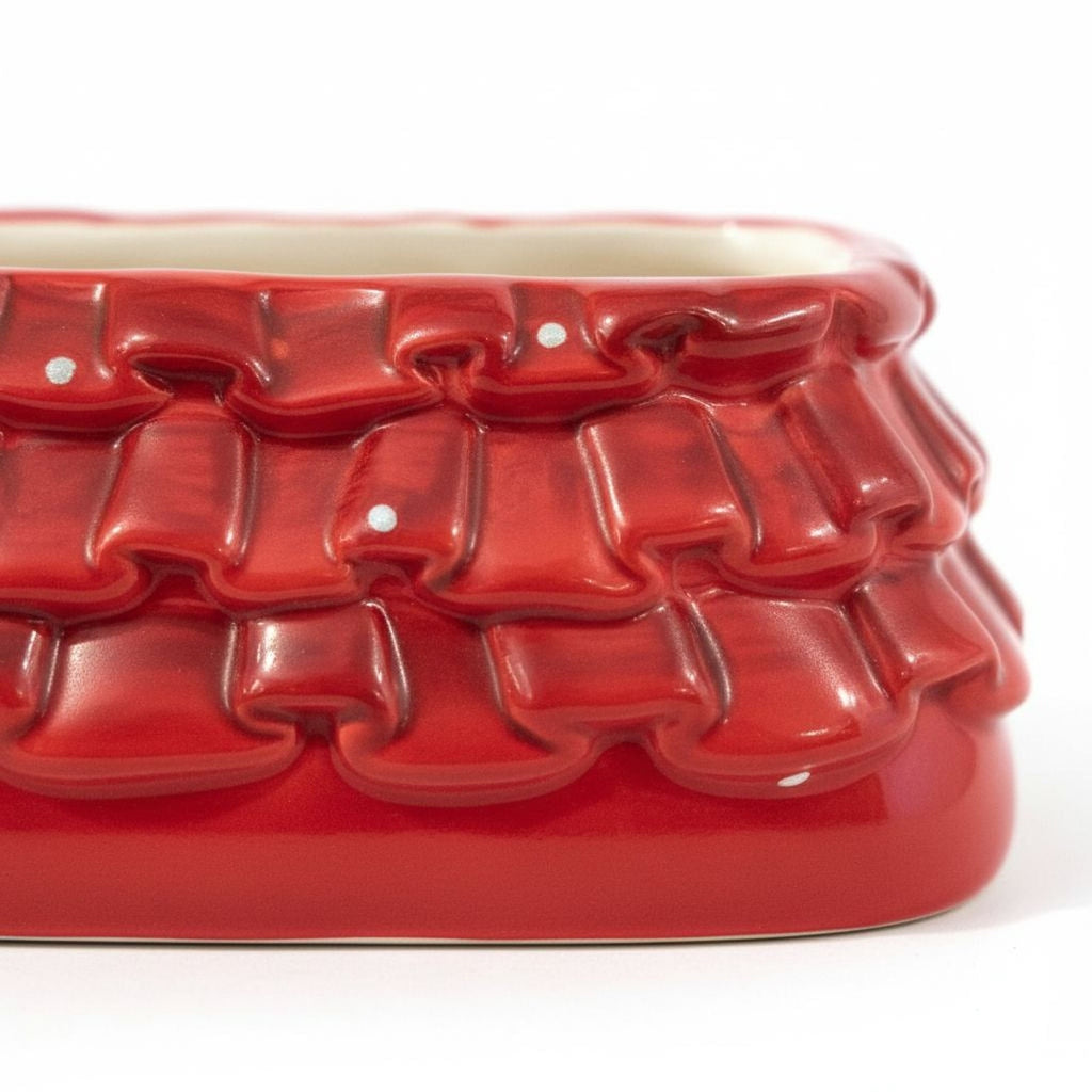 Red Ceramic Box - Handmade Pottery Box | Decorative Ceramic Container Purse