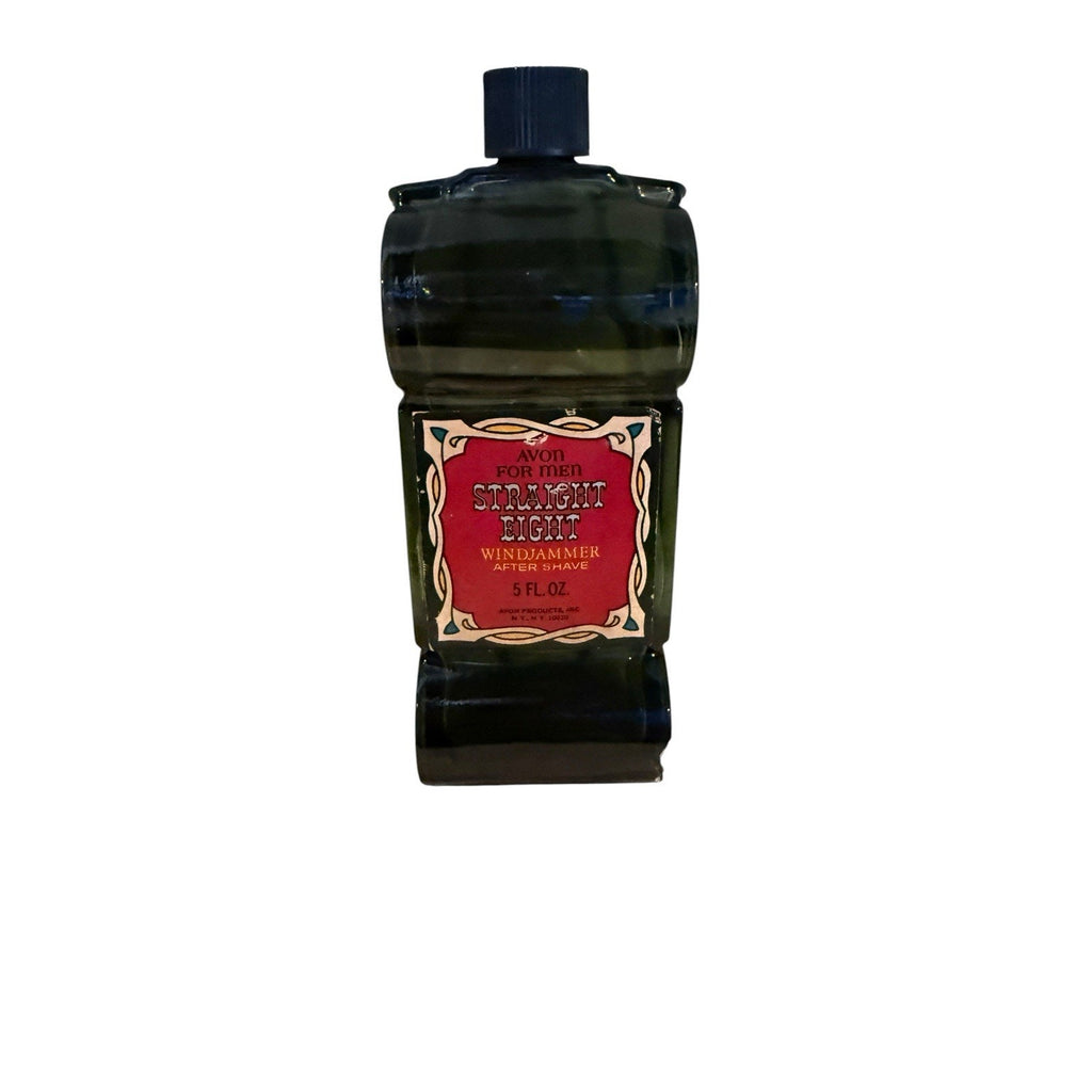 VINTAGE Avon Straight Eight Green Classic SportsCar Glass Cologne Bottle Empty.