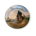 VintageNorman Rockwell Metal Tray "Looking Out To Sea" Authentic Tole Painting