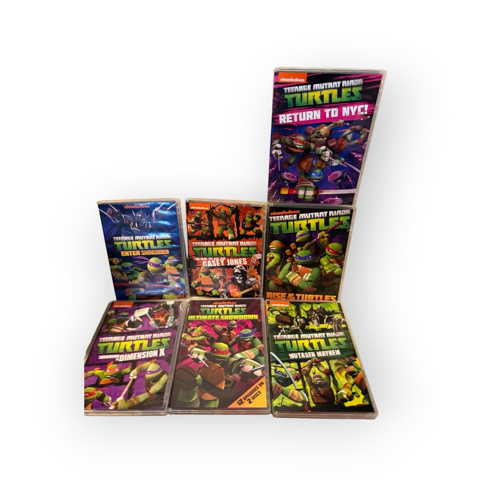 Lot of 7Teenage Mutant Ninja Turtles DVDs Nickelodeon TMNT
