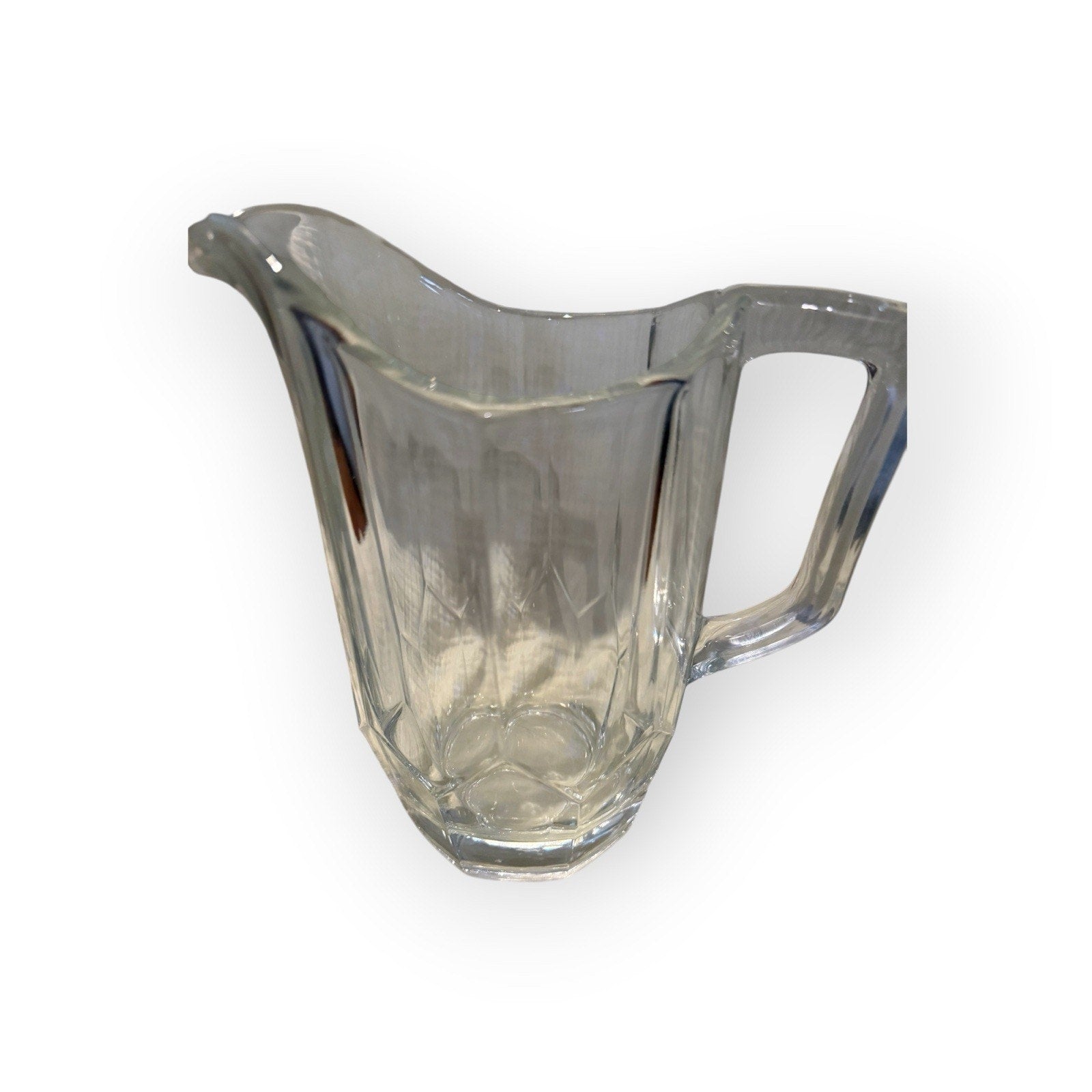 Vintage Heavy Glass Pitcher