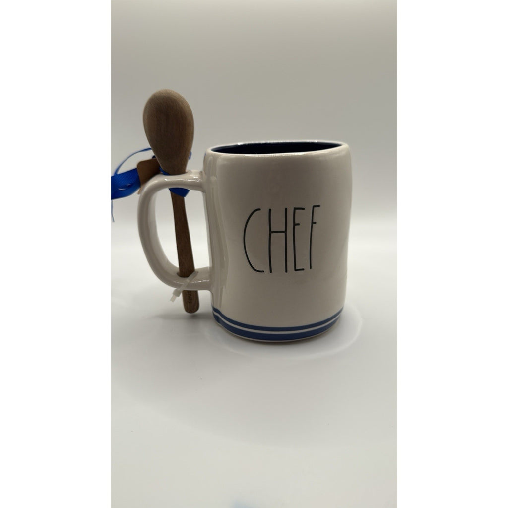 Rae Dunn - Disney Pixar - CHEF Mug With Wooden Spoon - DOUBLE SIDED