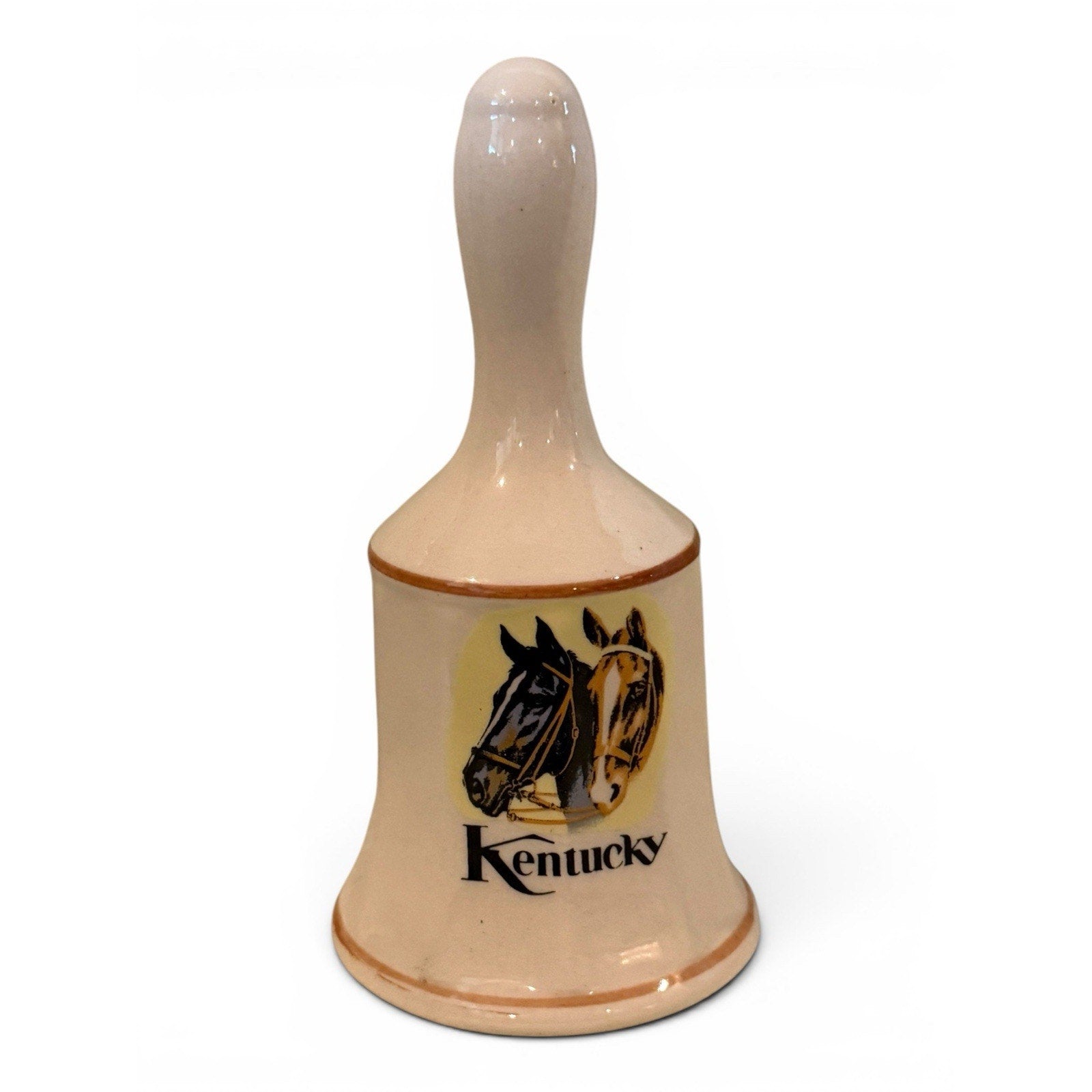 Kentucky State White Souvenir Bell 5.5”x3” Collectible Kentucky Derby